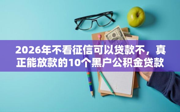 2026年不看征信可以贷款不，真正能放款的10个黑户公积金贷款口子推荐