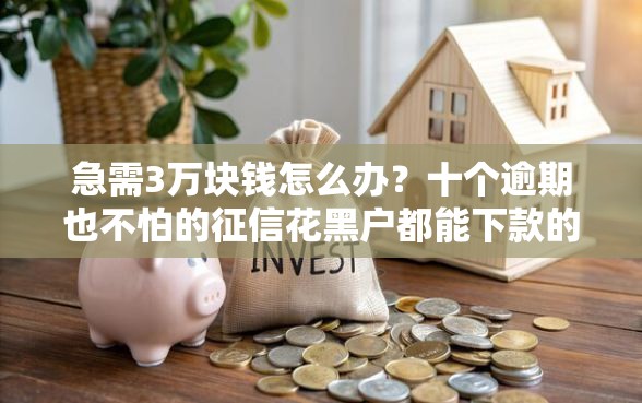 急需3万块钱怎么办？十个逾期也不怕的征信花黑户都能下款的平台