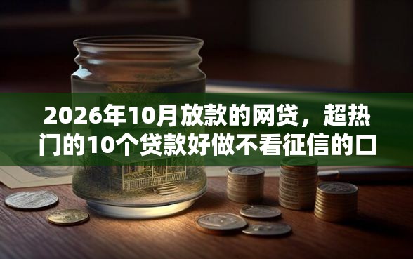 2026年10月放款的网贷，超热门的10个贷款好做不看征信的口子推荐