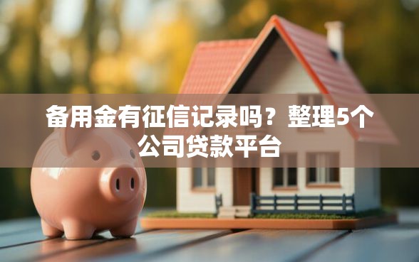备用金有征信记录吗？整理5个公司贷款平台