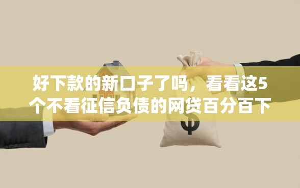 好下款的新口子了吗，看看这5个不看征信负债的网贷百分百下款app