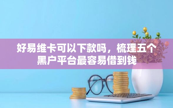 好易维卡可以下款吗，梳理五个黑户平台最容易借到钱
