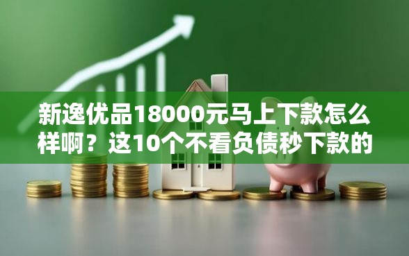 新逸优品18000元马上下款怎么样啊？这10个不看负债秒下款的网贷软件值得一试