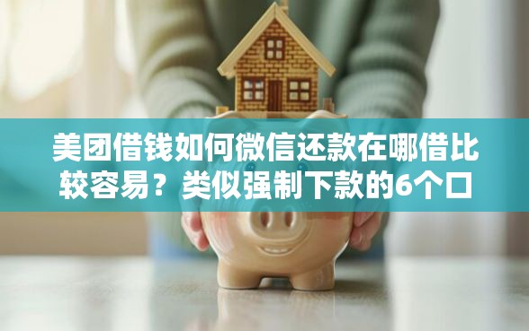 美团借钱如何微信还款在哪借比较容易？类似强制下款的6个口子参考