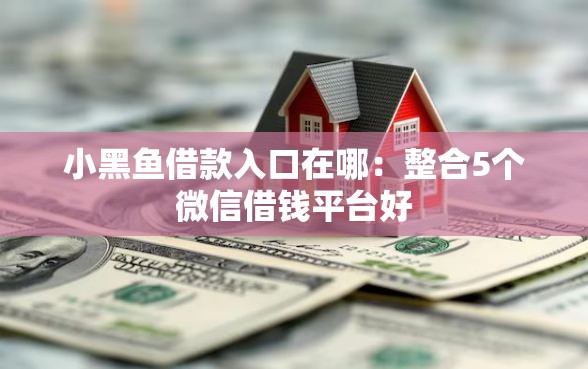 小黑鱼借款入口在哪：整合5个微信借钱平台好