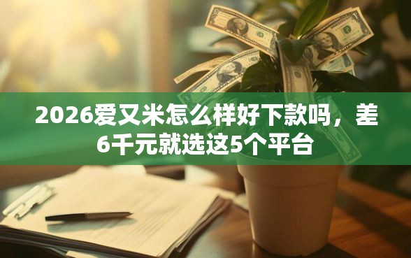 2026爱又米怎么样好下款吗，差6千元就选这5个平台