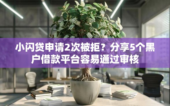 小闪贷申请2次被拒？分享5个黑户借款平台容易通过审核