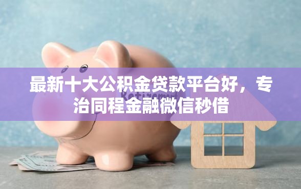 最新十大公积金贷款平台好，专治同程金融微信秒借