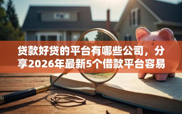 贷款好贷的平台有哪些公司,分享2026年最新5个借款平台容易通过不看征信 贷款好贷的平台有哪些公司,分享2026年最新5个借款平台容易通过不看征信
