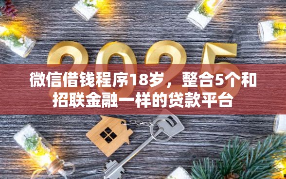 微信借钱程序18岁，整合5个和招联金融一样的贷款平台
