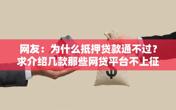 网友：为什么抵押贷款通不过？求介绍几款那些网贷平台不上征信