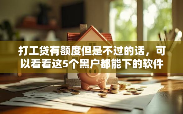 打工贷有额度但是不过的话，可以看看这5个黑户都能下的软件