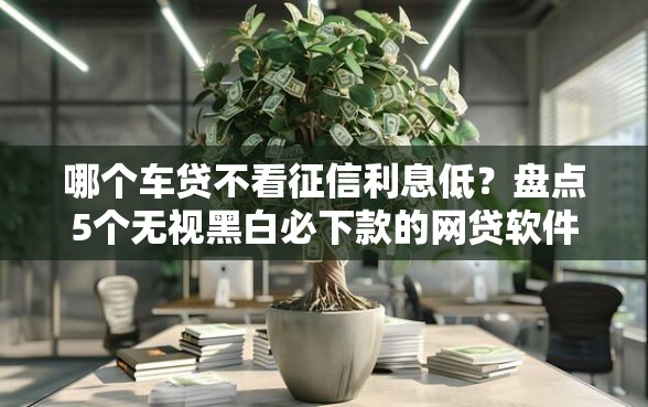 哪个车贷不看征信利息低？盘点5个无视黑白必下款的网贷软件给你参考