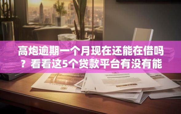高炮逾期一个月现在还能在借吗？看看这5个贷款平台有没有能下款的