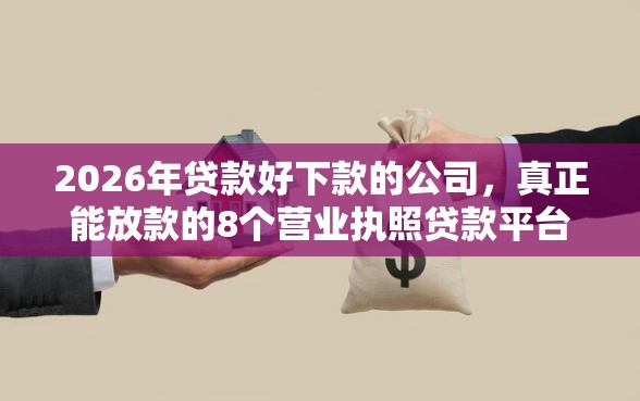 2026年贷款好下款的公司，真正能放款的8个营业执照贷款平台推荐