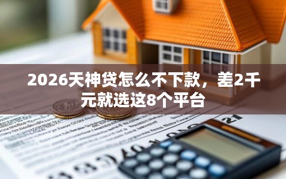 2026天神贷怎么不下款，差2千元就选这8个平台