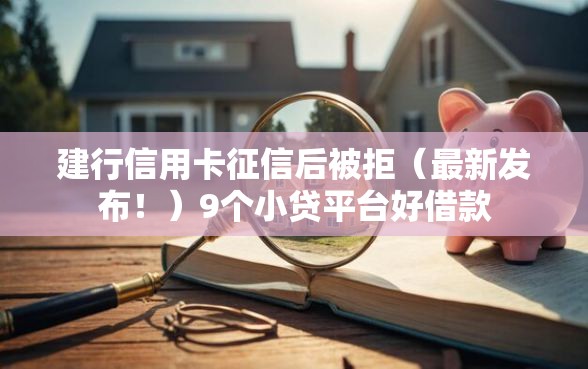 建行信用卡征信后被拒（最新发布！）9个小贷平台好借款