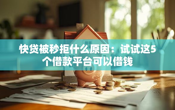 快贷被秒拒什么原因：试试这5个借款平台可以借钱