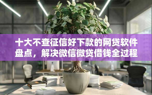 十大不查征信好下款的网贷软件盘点，解决微信微贷借钱全过程的问题
