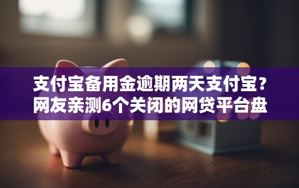 支付宝备用金逾期两天支付宝？网友亲测6个关闭的网贷平台盘点