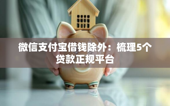 微信支付宝借钱除外：梳理5个贷款正规平台