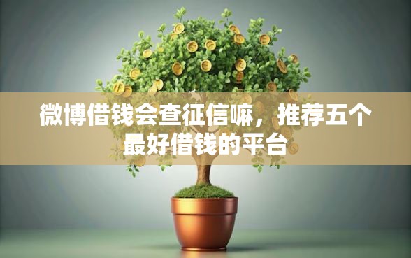 微博借钱会查征信嘛，推荐五个最好借钱的平台
