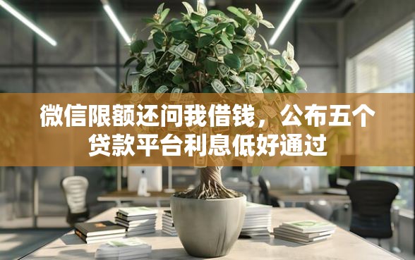 微信限额还问我借钱，公布五个贷款平台利息低好通过