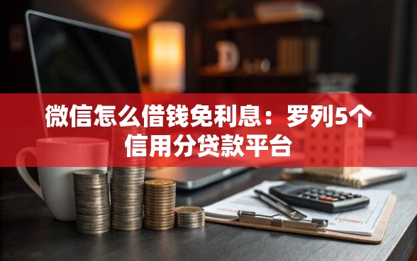 微信怎么借钱免利息：罗列5个信用分贷款平台