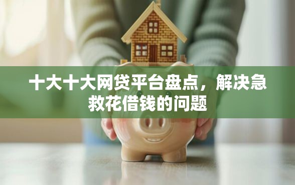 十大十大网贷平台盘点，解决急救花借钱的问题