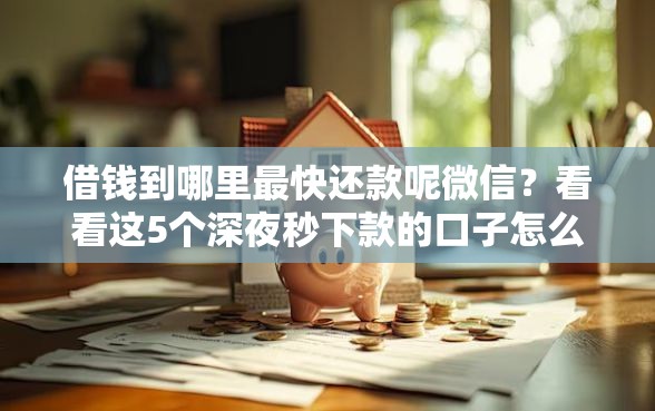 借钱到哪里最快还款呢微信？看看这5个深夜秒下款的口子怎么样