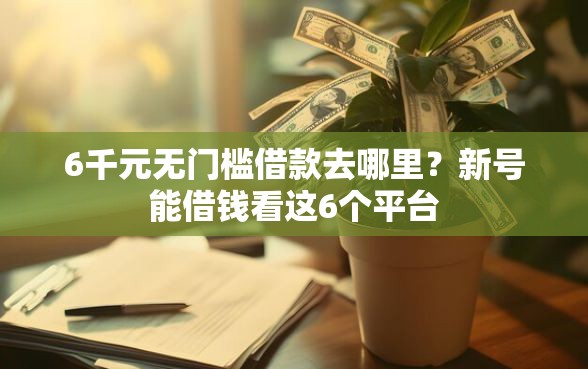 6千元无门槛借款去哪里？新号能借钱看这6个平台