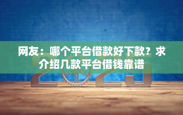 网友：哪个平台借款好下款？求介绍几款平台借钱靠谱