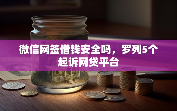 微信网签借钱安全吗，罗列5个起诉网贷平台
