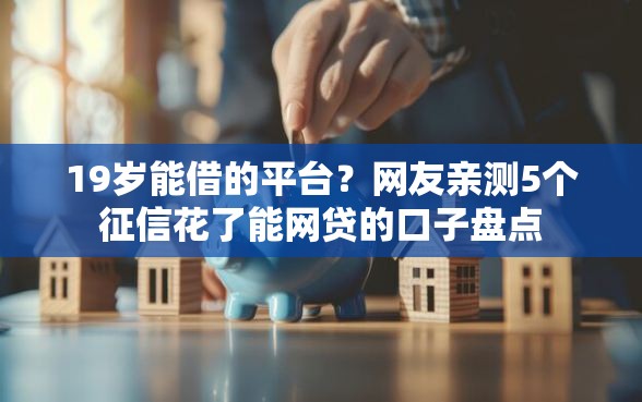19岁能借的平台？网友亲测5个征信花了能网贷的口子盘点