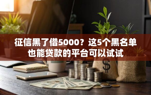 征信黑了借5000？这5个黑名单也能贷款的平台可以试试