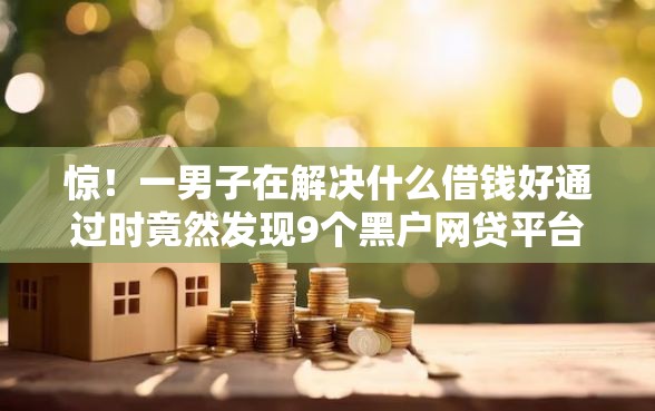 惊！一男子在解决什么借钱好通过时竟然发现9个黑户网贷平台，事后分享了出来