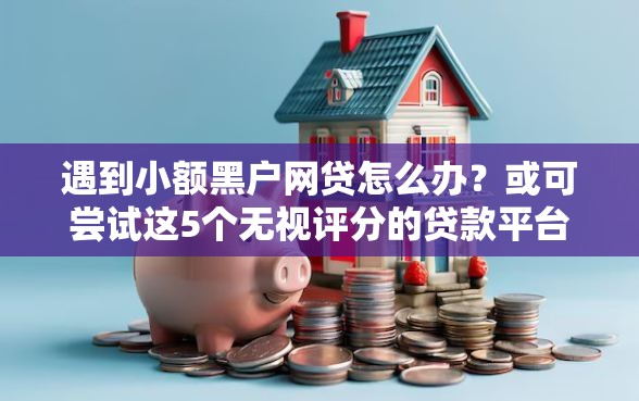 遇到小额黑户网贷怎么办？或可尝试这5个无视评分的贷款平台