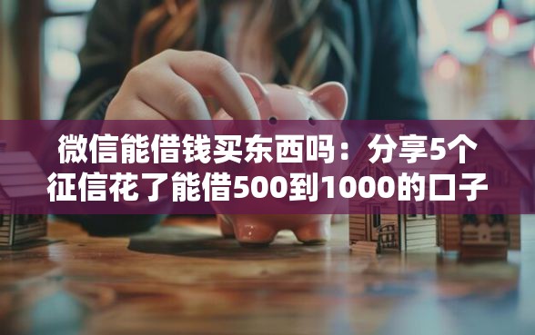 微信能借钱买东西吗：分享5个征信花了能借500到1000的口子