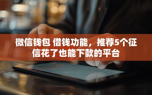 微信钱包 借钱功能，推荐5个征信花了也能下款的平台