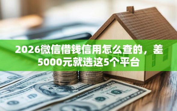 2026微信借钱信用怎么查的,差5000元就选这5个平台 2026微信借钱信用怎么查的,差5000元就选这5个平台
