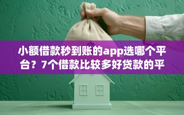 小额借款秒到账的app选哪个平台?7个借款比较多好贷款的平台呢推荐 小额借款秒到账的app选哪个平台?7个借款比较多好贷款的平台呢推荐