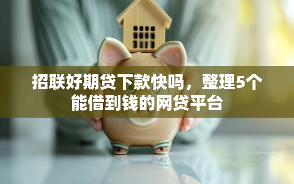 招联好期贷下款快吗，整理5个能借到钱的网贷平台