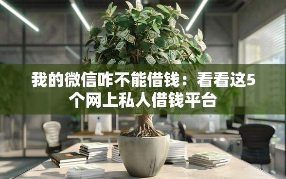 我的微信咋不能借钱：看看这5个网上私人借钱平台