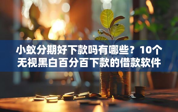 小蚁分期好下款吗有哪些？10个无视黑白百分百下款的借款软件推荐给你