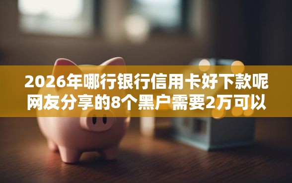 2026年哪行银行信用卡好下款呢网友分享的8个黑户需要2万可以在借款平台借款我觉得不错！