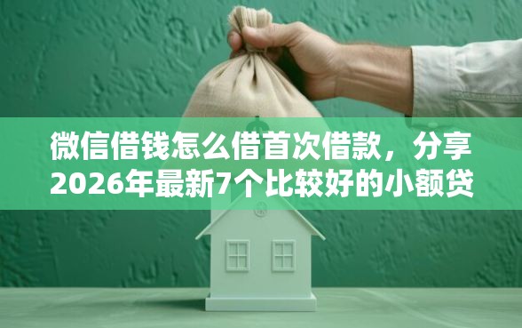 微信借钱怎么借首次借款，分享2026年最新7个比较好的小额贷款软件