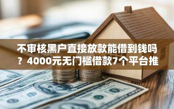 不审核黑户直接放款能借到钱吗？4000元无门槛借款7个平台推荐