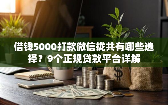 借钱5000打款微信拢共有哪些选择？9个正规贷款平台详解