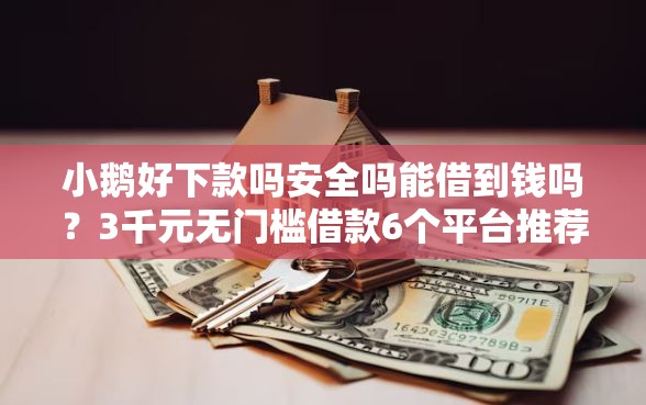 小鹅好下款吗安全吗能借到钱吗？3千元无门槛借款6个平台推荐