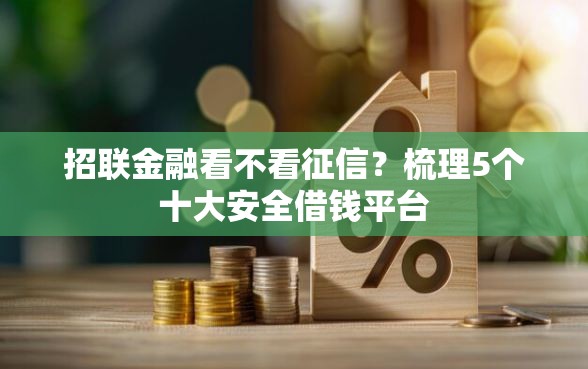 招联金融看不看征信？梳理5个十大安全借钱平台